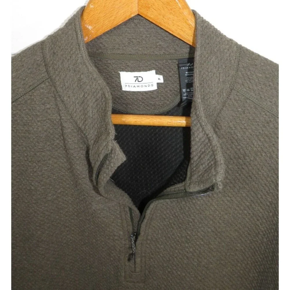 7 Diamonds Restoration Performance 1/4 Zip Pullover RSPV-1016 Men Size XL